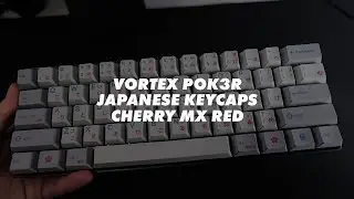 Vortex POK3R Cherry MX Reds - NEW Japanese Key Cap Set + Typing Sounds ASMR