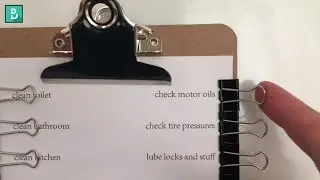 binder clip checklist (reusable and pen-free)