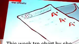 This week trp chart by sbs 27-08-2020