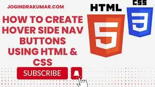 How to create hover side nav buttons using html and css only #html #css #hover #side #button