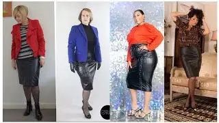 very adorable and comfortable leather skirts for 40 plus women for office wear #leather #2023 #2024