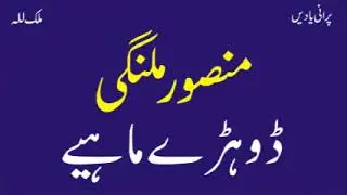 Mansoor Ali Malangi | Dohray Mahiay 4 | Best Old Punjabi Saraiki Song | Hidden Memories