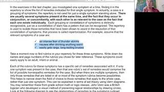 Homeopathic Repertory Tutorial: Using a Chart for Repertorization