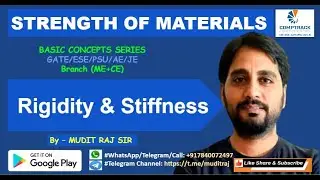 Strength of Materials by Mudit raj Sir | Rigidity & Stiffness