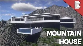 Minecraft: Modern Mountain House + Infinity Pool - Build Tour w/ Keralis