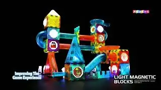 Light Magnetic Blocks Stem Toy - 75 Pcs Set