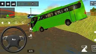 BUS SIMULATOR INDONESIA|| Bus🚌 Driving👮&zwj;♂️ City euro Coach bus Simulator 🔥-Android Gameplay Bus 2024