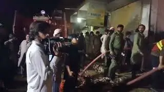Fire incident near PSO Petrol Pump, Sehwan Mohalla, Jamshoro due to short circuit