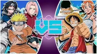 NARUTO vs ONE PIECE 3 on 3! (Sakura, Sasuke, Naruto vs Luffy, Zoro, Nami) | REWIND RUMBLE