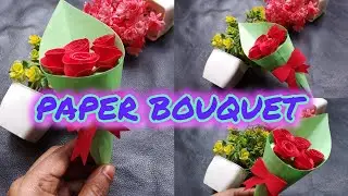 DIY : Easy Craft Paper Bouquet Making Ideas | Craft Paper Simple  Mini Bouquet | Simple Craft Paper 