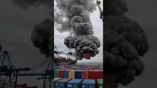 Shipping Container Catches Fire