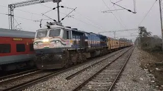 SGUD WDP-4D #40404 led BXT SGUJ InterCity Express skipping Gulma and crossing 19615 & 75713 