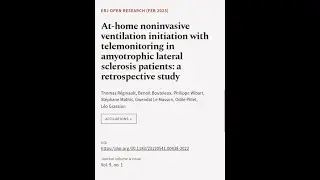At-home noninvasive ventilation initiation with telemonitoring in amyotrophic lateral... | RTCL.TV