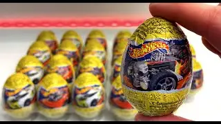 ASMR No talking Unboxing - Hot Wheels Chocolate Eggs #supriseeggs