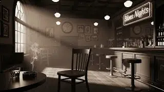 Blues Music Noir Night Vibes &ndash; Vintage Background for Whiskey Bar & Relaxation