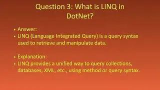DotNet Interview Questions – Part 2 | Delegates, Dependency Injection, LINQ & More
