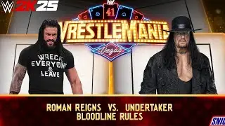 WWE 2k25 &mdash; Роман Рейнс против Гробовщика: матч по правилам Bloodline на Wrestlemania 41