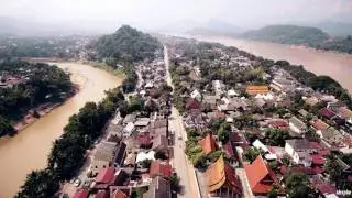 Muang Luang Prabang  - Sakkaline Road ( Drone ) 4k