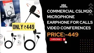 Unboxing JBL Commercial CSLM20 Auxiliary Omnidirectional Microphone, Earphone For calls,Video Amazon