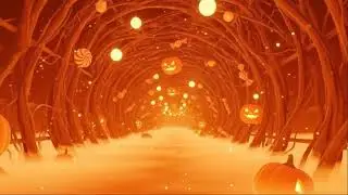 🎃 1 Hour of Whimsical Pumpkin Tunnel Halloween Music | Background Music for Halloween Night