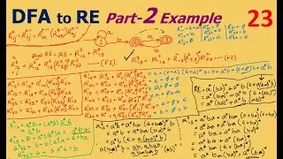 DFA to RE Part 2 - Example Solution with two accepting states