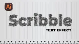 How to make Scribble Text effect in adobe illustrator tutorial | text effect illustrator
