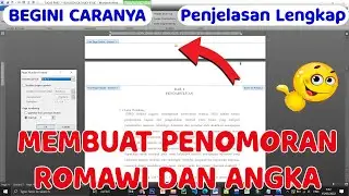 cara membuat nomor halaman di word romawi dan angka