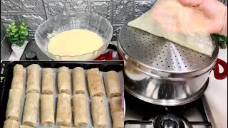 وداعا لشراء ورقة البسطيلة!!بدون مقلاة ولا فرن بطريقة مبتكرة في دقايق+سيكار مالح بأقل ثمن💯