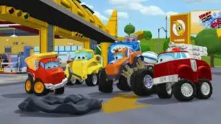 Learn with Tonka Chuck | Pop Goes The Inner Tube/Runaway Chuck COMPILATION | Cartoon for Kids