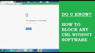 How to Block URL without software