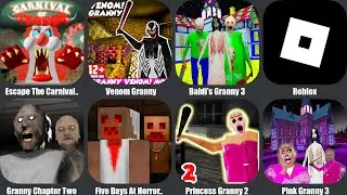 Venom Granny,Baldi's Granny Chapter 3 mod,Roblox,Escape The Carnival of Terror,Pink Granny 3