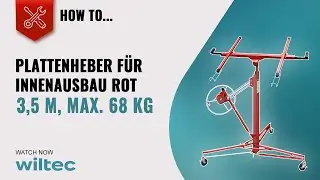 How to: XXL Plattenheber bis max. 68 kg, H&ouml;he 140-350 cm, rot