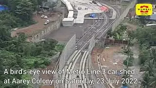#MumbaiMetro #MetroLine3 #AquaLine #Carshed #AareyColony #Goregaon
