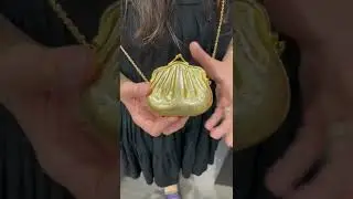 Gucci Gold Plated GG Minaudiere Clutch w/ Chain (Vintage) here at One Savvy Design, Montclair NJ