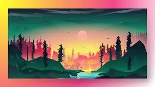 Illustrator Tutorials | Fantasy Landscape Illustration digital drawing