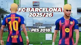 COMO CREAR CAMISETA DE FC BARCELONA 2025/26 PES 2018 #fcbarcelona #YAMAL #lamineyamal #PES2018