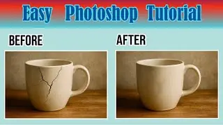 Repair Broken Cup in Photoshop |Amna Graphics|