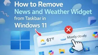 How To Remove News And Weather Widget From Taskbar in Windows 11 ( In 30 Seconds )