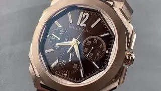 Bulgari Octo Finissimo Chronograph GMT Rose Gold 103468 - Chocolate Dial Watch Review