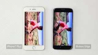 BLUBOO Edge vs Iphone 7 plus Display comparison