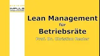 Lean Management Webinar - Lean Management für Betriebsräte