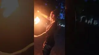 Sarah Performing Fire Orb #fireperformer #fireeater #circusperformers #circusacts