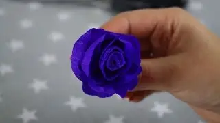 DIY - Paper Art / бумага искусства - Paper Flower / Цветок папиросная бумага - Creative Fun