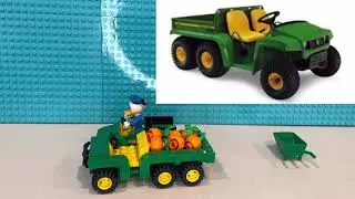 Custom John Deere Gator 4x6 LEGO design. And Donald Duck driving it.