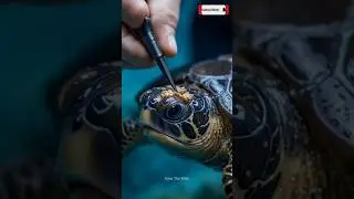 Sea turtle barnacles removal #rescue #turtle #barnacles