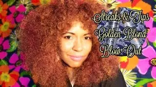 Natural Hair|Temporary Color Spray| Streaks & Tips Golden Blond Blow Out💨