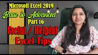 Microsoft Excel2019 Useful Tips that saves your Time Part16
