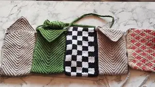 Örgü Telefon Çantası tarifi