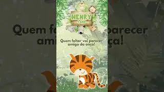 (Safari Baby) - Convite Digital Animado para WhatsApp com Confirma&ccedil;&atilde;o de Presen&ccedil;a.