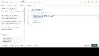 LeetCode 922. Sort Array By Parity II JavaScript Solution